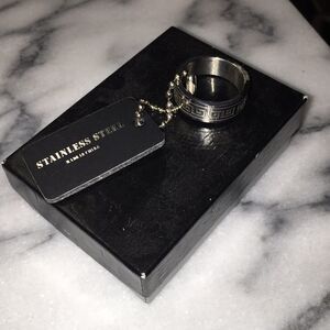 David Sigal stainless steel Greek Key pattern 9.75